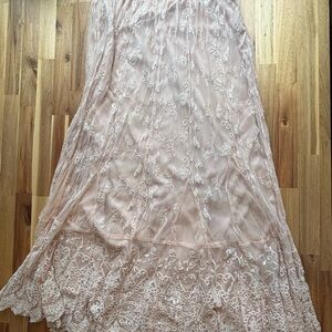 Boston Proper Elegant Lace Maxi Skirt